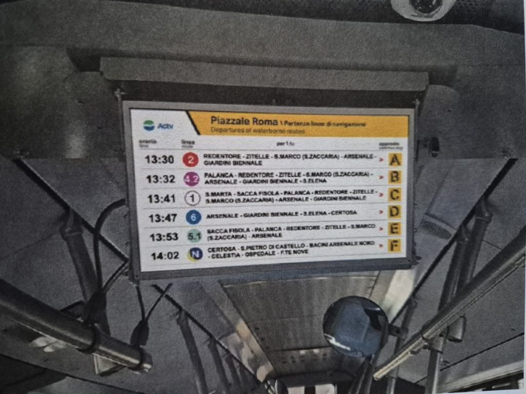 monitor informativo in alternativa a comunicazioni audio