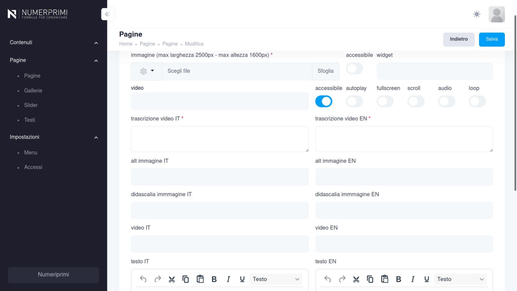numerosi accorgimenti marcatori e attributi html sono a disposizione di arco cms per soddisfare svariate esigenze di accessibilta web