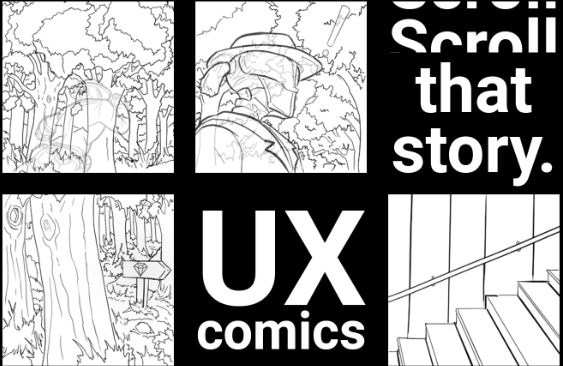alcune schermate di ux comics scroll that story